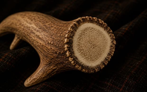 The natural crown of the antler, left as found