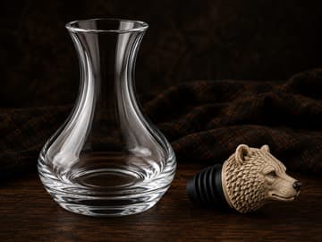 Hand-carved antler bear stopper