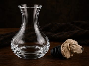 Hand-carved antler hound stopper